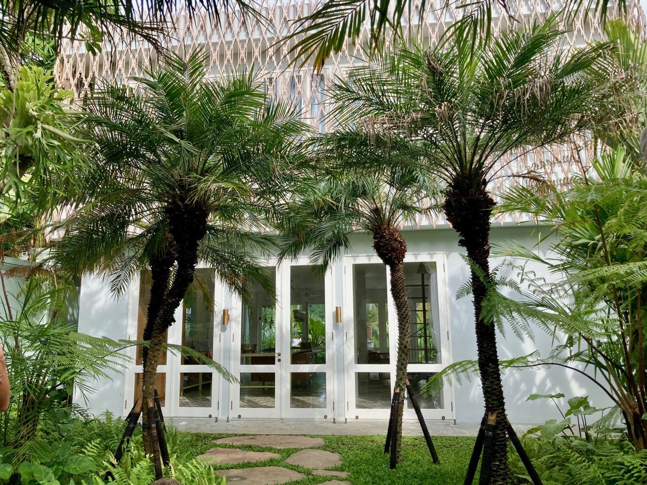 Ubud 2 — palm courtyard and glazed doors